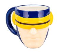 Paladone X-Men Cylcops - Taza de café de cerámica con visera de combate que cambia de calor, con licencia oficial de Marvel de 550 ml, tamaño grande para té, chocolate caliente y más, regalos de