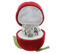 Palais du Rosaire Belén de Navidad en una rosa caja de terciopelo - Artículos Religiosos de Navidad - Culto Cristiano Católico de Aluminio