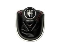 Palanca Cambio Para Seat Para Leon II Para Toledo III Para Altea XL 2005-2012 Pomo Palanca de Cambios Manual Funda PU 5/6 Speed(5 Speed Red Line)