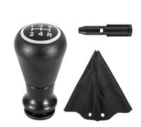 Palanca Cambios Coche Para Peugeot 106 107 206 207 306 307 308 3008 406 5008 605 807 Palanca de Cambio Manual 5 Speed Chrome ABS PU Leather Car Styling(Black-5 Speed)