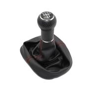 Palanca Cambios del Coche para Seat para Leon 2000 2001 para Toledo 1999 2000 2001 Palanca Cambios 5 velocidades Orificio 23 mm Pomo Cambio Coche Funda Cuero Línea roja