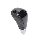 Palanca Cambios para Corolla para Camry para Yaris para Rav4 Pomo Cambio De Marchas AT Fibra Carbono con Veta De Madera De Melocotón Perilla Palanca Cambios(Black Leather Hole)