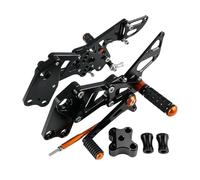 Palanca De Cambio De Motocicleta Clavijas De Pie Reposapiés Juegos Traseros para RC125 para RC200 para RC390 2014-2021 Reposapiés Delanteros(Negro)