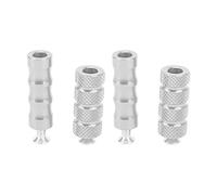 Palanca De Cambio Moleteada Para Motocicleta CNC, 2 Pares, Antideslizante, Palanca De Cambio De Marchas, Clavijas De Freno, Pedal, Reposapiés Delantero Con Orificio De 6mm Para Pernos (Sliver)