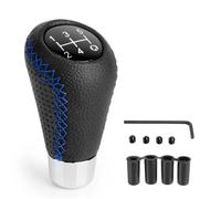 Palanca de Cambios Coche para Mitsubishi Evolution Eclipse, 5 Velocidades Gear Shift Knob Perilla Transmisión Manual con 4 Adaptadores,Blue