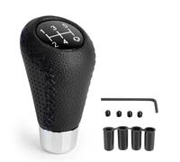 Palanca de Cambios Coche para Mitsubishi Evolution Eclipse, 5 Velocidades Gear Shift Knob Perilla Transmisión Manual con 4 Adaptadores,Black