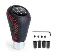 Palanca de Cambios Coche para Mitsubishi Evolution Eclipse, 5 Velocidades Gear Shift Knob Perilla Transmisión Manual con 4 Adaptadores,Red
