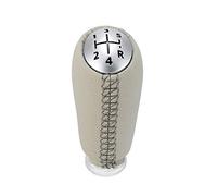 Palanca de Cambios Coche, Pomo Palanca de Cambios 5Speed de piel MT Gear Shift Knob for Renault Megane II MK2 escénica 2 3 Clio III MK3 gearshifter pluma de bola de la pista Negro Gris Beige(Beige M