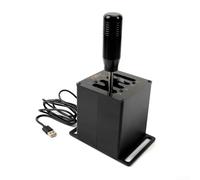 Palanca de cambios de aluminio para Logitech G27 G29 T300 Sim Rig con perilla ergonómica de fibra de carbono y montaje seguro (7-HB045)