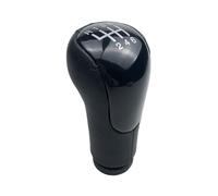 Palanca de cambios de coche Perilla de palanca cambios cuero para velocidad, cabezal pluma para Fiesta, para Fusion, para Transit, para Connect 2002On, accesorios estilo coche, 5/6(Negro,6SPEED)