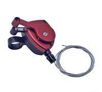 Palanca de cambios de pulgar derecha de 7 velocidades para Brompton para bicicleta 3sixty compatible con manillares de 22 2 mm, cambios de marcha suaves, aleación de aluminio ligera (rojo)