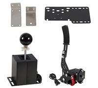 Palanca de cambios de simulador USB de PC de 64 bits con abrazadera compatible con G29 G27 G25 G920 T300RS/GT Volante secuencial H Gear Shifter compatible con ATS ETS Dust WRC Sim Racing Games 7+R