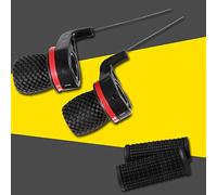 Palanca de Cambios de Velocidad para Bicicleta de Montaña, de de Color Rojo + Negro para un Manejo Cómodo y Rápido, 1 par