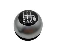 Palanca de cambios Manija Compatible Con Fiat 500 1 Pieza Accesorios De Coche Perilla De Cambio De Marchas 5 6 Velocidades Cabeza De Palanca De Cambios Mango De Palanca De Cambios(Silver 6 Speed)