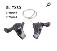 Palanca de Cambios para Bicicleta SHIMANO Tourney SL TX30, 6/7 velocidades, 18/21 velocidades, Palancas de Cambio TX30, Cable de Cambio Interno Incluido, Palanca de 3 Velocidades TX30 3x6 speed