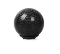 Palanca de cambios para coche Perilla de cambio de marchas circular universal de fibra de carbono para coche, con de bola redonda, mango de palanca de cambios(Black)