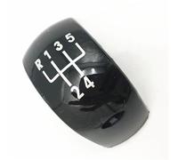 Palanca de cambios para Skoda para Octavia MK2 II FLChrome Styling Black Gear Knob Cap Emblem Cover Palanca Stick Pen Top Cover Car Parts (5 velocidades cromadas) (5 velocidades negro)