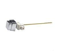 Palanca de descarga de inodoro de latón con acabado cromado, mango de inodoro de montaje lateral o frontal, botón de repuesto compatible con tanques de inodoro estándar, metal duradero