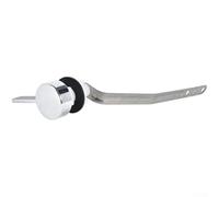 Palanca de descarga de tanque de inodoro lateral izquierdo, mango de lágrima de cromo pulido, palanca de viaje de acero inoxidable, repuesto para tanques de baño generales, construcción de metal