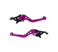 palanca de embrague 2 Manetas de freno universales CNC aleación para motocicleta, tamaño ajustable(Morado)