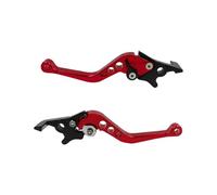 Palanca de Embrague 2 Manetas de Freno universales CNC aleación para Motocicleta, tamaño Ajustable(Rojo)