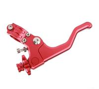 Palanca de embrague corta de aluminio, control de embrague de un dedo, para manillares de 22 mm de 7/8 pulgadas, se adapta a la mayoría de motos de cross y motocicletas todoterreno como CRF250R (rojo)