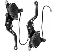 Palanca de embrague de motocicleta Cilindro de bomba freno embrague hidráulico con mango ajustable universal para motocicleta para Yamaha 22 mm(Negro)