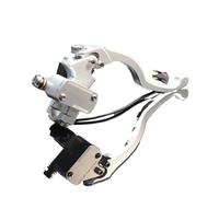 Palanca de embrague de motocicleta Pistón universal de 17,5mm para cilindro para maestro hidráulico motocicleta,mango CNC acero inoxidable para Honda(Right)