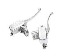 Palanca de Embrague Maneta de Embrague y Cilindro para Maestro Freno Motocicleta 25 mm para Suzuki Intruder 800/1500 para Honda Valkyrie(Silver,16_Pair)