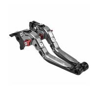 Palanca de embrague y freno Palancas de embrague freno aluminio ajustables para motocicleta para CFMOTO CF 675SR(Titanium-t-black-red)