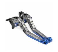 Palanca de embrague y freno Palancas de embrague freno aluminio ajustables para motocicleta para CFMOTO CF 675SR(Titanium-blue)