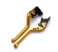 Palanca de embrague y freno Palancas de embrague freno barra mano para Yamaha FZS600 Fazer FZS 600 1998-2003(Long-gold)