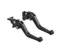 Palanca de embrague y freno plegable Palanca de embrague de freno de motocicleta, dispositivo de frenado de manillar, manija de freno de embrague de aluminio ajustable, 2 uds.(Black)