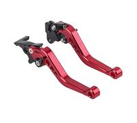 Palanca de embrague y freno plegable Palanca de embrague de freno de motocicleta, dispositivo de frenado de manillar, manija de freno de embrague de aluminio ajustable, 2 uds.(Red)