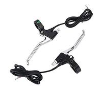 Palanca de Freno de Bicicleta Eléctrica, 1 par de aluminio 2 cables Piezas de repuesto de palanca de freno eléctrica de bicicleta E de bicicleta izquierda y derecha para manillares de 22,5 mm