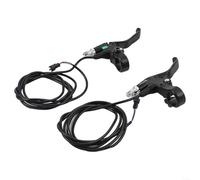 Palanca de freno de bicicleta eléctrica, 1 par de palancas cortas con corte de potencia para bicicleta eléctrica y scooter eléctrico, construcción de aleación de aluminio