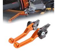 Palanca de freno de embrague corta, CNC plegables, palancas de embrague para 350 450 SX SXR SXF XCF XCFW XCRW XCW EXCR EXC 14-18 125 150 200 250 300 350 500 SX XC EXC XCFW XCW-Naranja