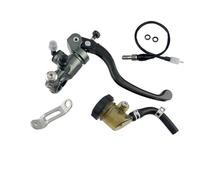 palanca de freno de motocicleta Ajuste para Adelin PX1 14/15/16/17,5/19mm motocicleta montaje Radial freno embrague bomba cilindro maestro palanca mango(Grey Right 14mm)