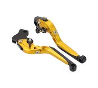 Palanca De Freno Disco Doble Ajustable Universal para Ducati Scrambler 800/803 Classic Full Trottle Icon 15-17 Palanca Embrague Freno Extensible Ajustable para Motocicleta(Gold)