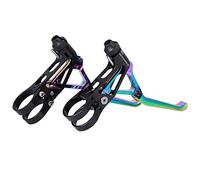 Palanca de freno en V ultraligera CNC, palanca de freno de aleación de aluminio para bicicleta de carretera, freno ligero para bicicleta plegable con pivote de rodamiento, para (color galvanizado)