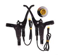 Palanca de freno hidráulica de 3 pines para bicicleta eléctrica Bafang, mango de corte de aleación de aluminio con cable de 200 mm, kit de freno de disco de aceite mineral (L+R)