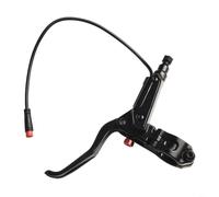 Palanca de freno hidráulica Ebike con conector de 3 pines para motor Bafang Hall compatible con líquido de frenos de aceite mineral y soporte de manillar de 22 mm (negro izquierdo)