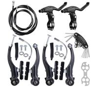 Palanca de freno para bicicleta, freno de bicicleta, juego de frenos en V, juego completo de frenos universal con herramientas, frenos de bicicleta adecuados para bicicletas de carretera MTB City Bike