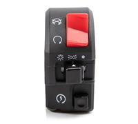 palanca de intermitentes Interruptores de motocicleta de 22mm, lámpara antiniebla para motocicleta, interruptor controlador de manillar de arranque de luz interruptor de la columna de dirección(A)