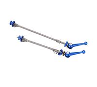 Palanca de liberación rápida del buje de bicicleta, brocheta de eje delantero trasero de aleación de titanio, postes de liberación rápida de bicicleta fresados CNC livianos con (Azul)