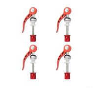 Palanca de liberación rápida para tija de sillín de bicicleta para un bloqueo estable y un cómodo ajuste de altura, compatible con varios tipos de bicicleta (rojo)