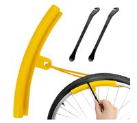 Palanca de neumáticos para bicicleta de metal, 2 palancas de neumáticos con protector de llantas de poliuretano de 24-29 pulgadas, herramienta para cambio de neumáticos de bicicleta, resistente y
