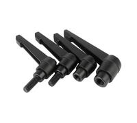 Palanca de sujeción M4 M5 M6 M8 M10 M12 M16, mango ajustable, bloqueo, perilla de rosca macho externa, acero de aleación, 1 ud. (Color : Black, Size : M16x63mm)