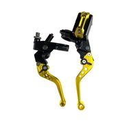 Palanca Del Cilindro Maestro Del Freno De La Motocicleta Cable Del Depósito Del Embrague CNC Un Par 7/8" 22 Mm Para Scooter Sport Dirt Bike(Gold B)