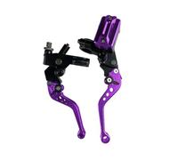 Palanca Del Cilindro Maestro Del Freno De La Motocicleta Cable Del Depósito Del Embrague CNC Un Par 7/8" 22 Mm Para Scooter Sport Dirt Bike(Purple B)